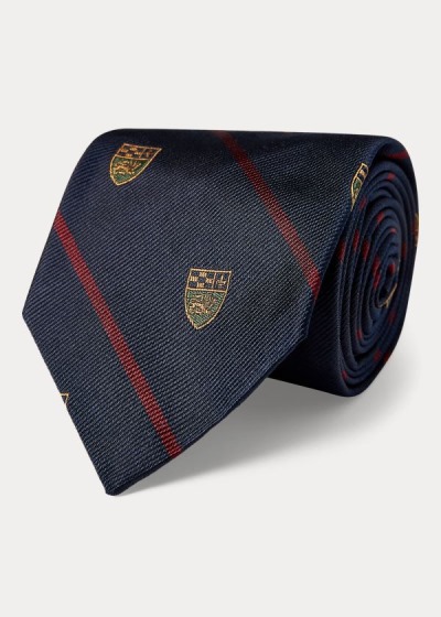 Corbatas Polo Ralph Lauren Hombre Azul Marino / Vino - Striped Silk Narrow Club - ZRIYX4396